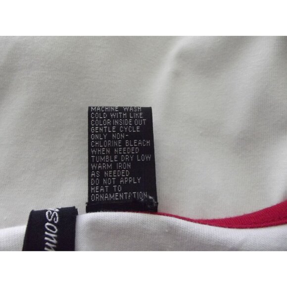 Jason Maxwell T-Shirt Women Medium White Red Blue Top patriotic embellished flag - Picture 6 of 6